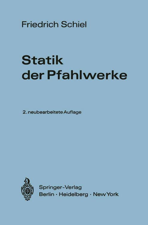 Produktbild: Statik der Pfahlwerke