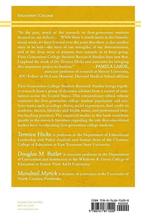 Produktbild: First-Generation College Student Research Studies