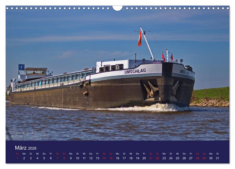 Produktbild: Binnenschiffe im Norden (Wandkalender 2026 DIN A3 quer), CALVENDO Monatskalender