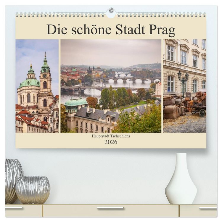 Produktbild: Die sch&ouml;ne Stadt Prag (hochwertiger Premium Wandkalender 2026 DIN A2 quer), Kunstdruck in Hochglanz