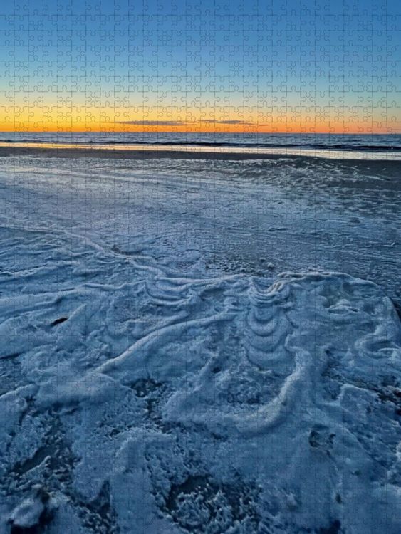 Produktbild: CALVENDO Puzzle Schaum stark bewegter Wellen am Strand von Sankt Peter-Ording | 1000 Teile Lege-Gr&ouml;&szlig;e 64x48cm Foto-Puzzle f&uuml;r gl&uuml;ckliche Stunden
