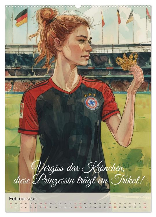 Produktbild: Fu&szlig;ballspr&uuml;che (hochwertiger Premium Wandkalender 2026 DIN A2 hoch), Kunstdruck in Hochglanz
