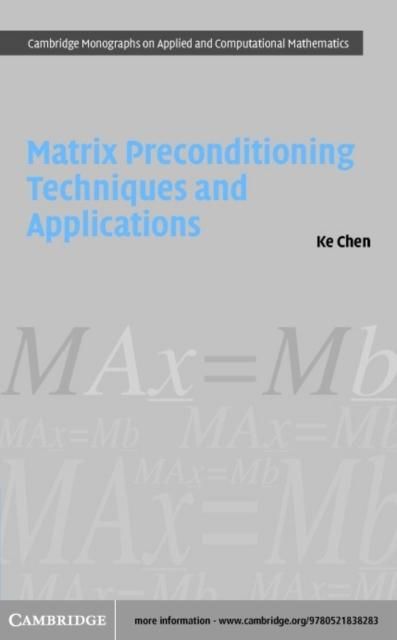 Produktbild: Matrix Preconditioning Techniques and Applications