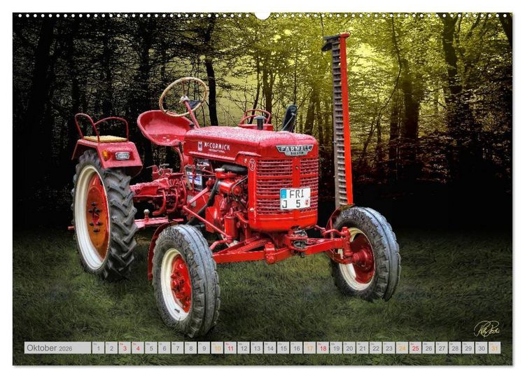 Produktbild: Oldtimer Sch&auml;tze. Ein Traktoren-Kalender (hochwertiger Premium Wandkalender 2026 DIN A2 quer), Kunstdruck in Hochglanz