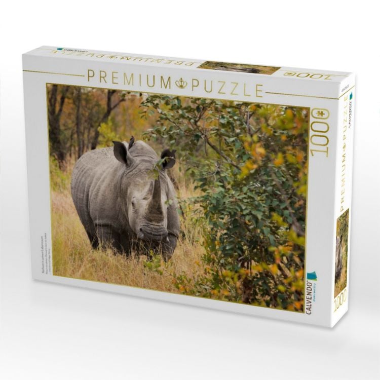 Produktbild: CALVENDO Puzzle Nashorn in seinem Lebensraum | 1000 Teile Lege-Gr&ouml;&szlig;e 64x48cm Foto-Puzzle f&uuml;r gl&uuml;ckliche Stunden