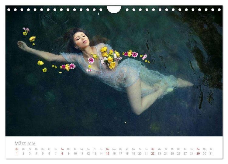 Produktbild: Wasser und Nymphen - Akt am Wasser (Wandkalender 2026 DIN A4 quer), CALVENDO Monatskalender