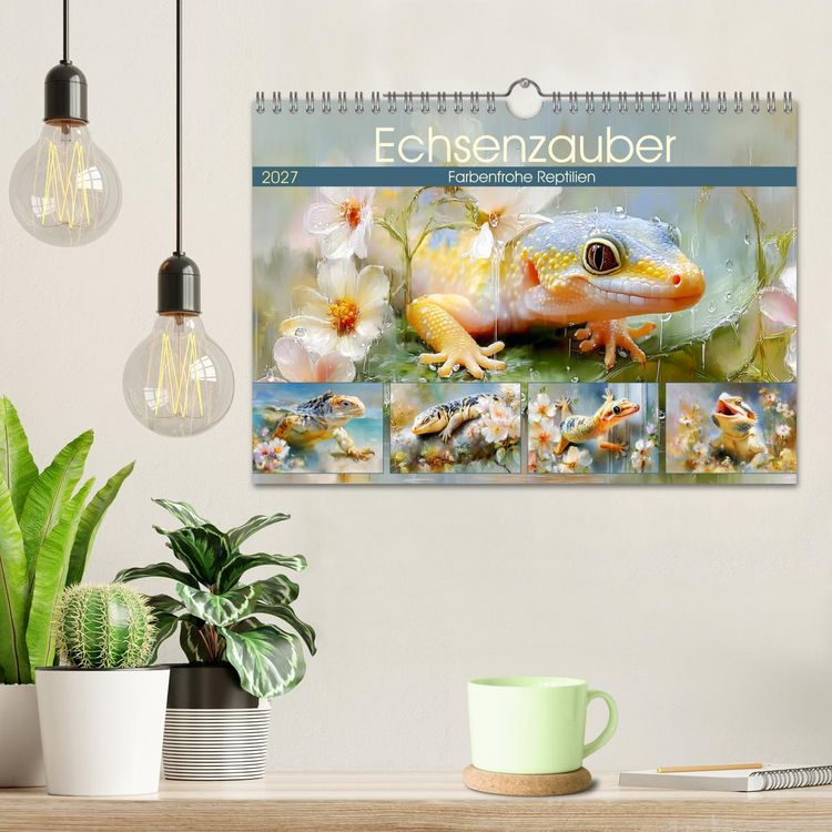 Produktbild: Echsenzauber. Farbenfrohe Reptilien (Wandkalender 2027 DIN A4 quer), CALVENDO Monatskalender