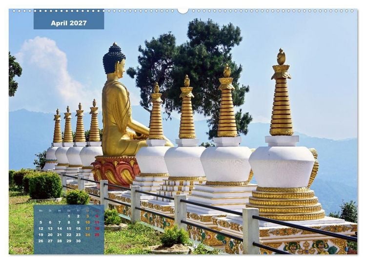 Produktbild: Sikkim &ndash; Buddhistisches Kleinod im Himalaya (hochwertiger Premium Wandkalender 2027 DIN A2 quer), Kunstdruck in Hochglanz