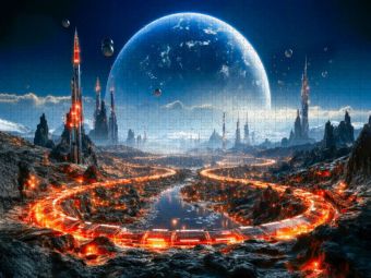 Produktbild: CALVENDO Puzzle Wolkenkratzer, die unvorstellbare H&ouml;hen erreichen | 2000 Teile Lege-Gr&ouml;&szlig;e 90x67cm Foto-Puzzle f&uuml;r gl&uuml;ckliche Stunden