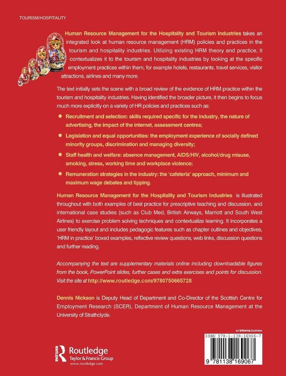 Produktbild: Human Resource Management for the Hospitality and Tourism Industries