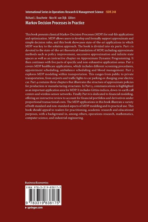 Produktbild: Markov Decision Processes in Practice