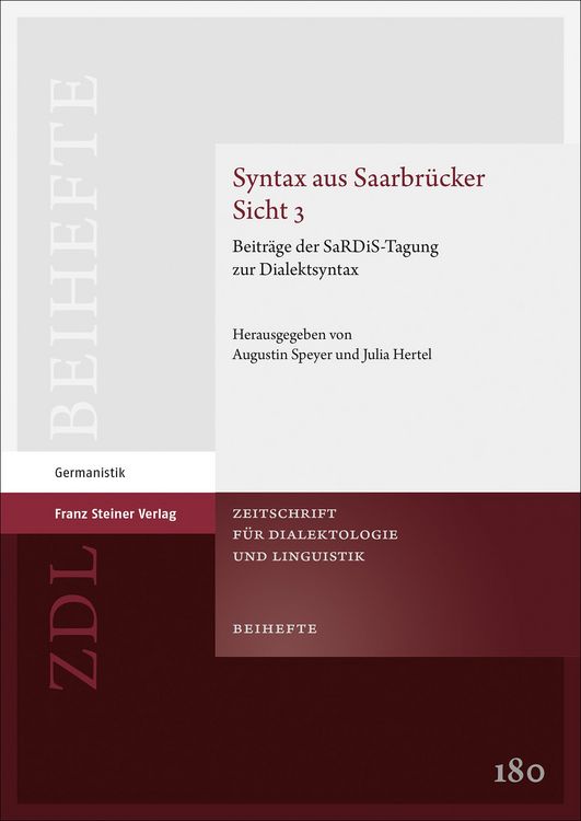 Produktbild: Syntax aus Saarbr&uuml;cker Sicht 3