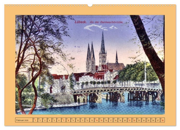 Produktbild: Gru&szlig; aus L&uuml;beck (Wandkalender 2026 DIN A2 quer), CALVENDO Monatskalender