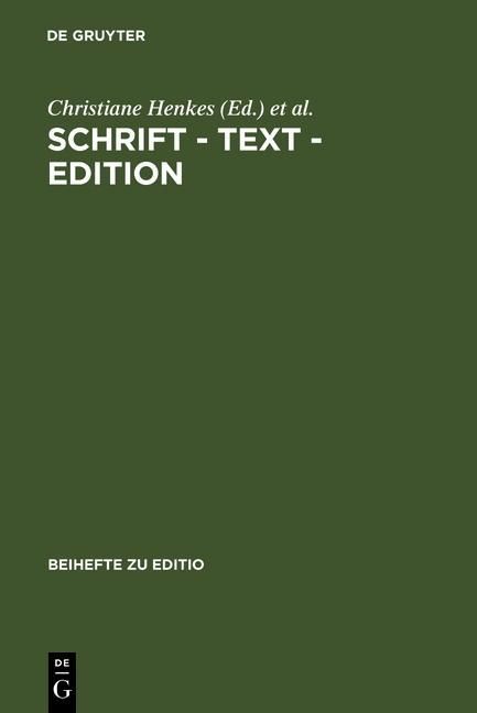 Produktbild: Schrift - Text - Edition