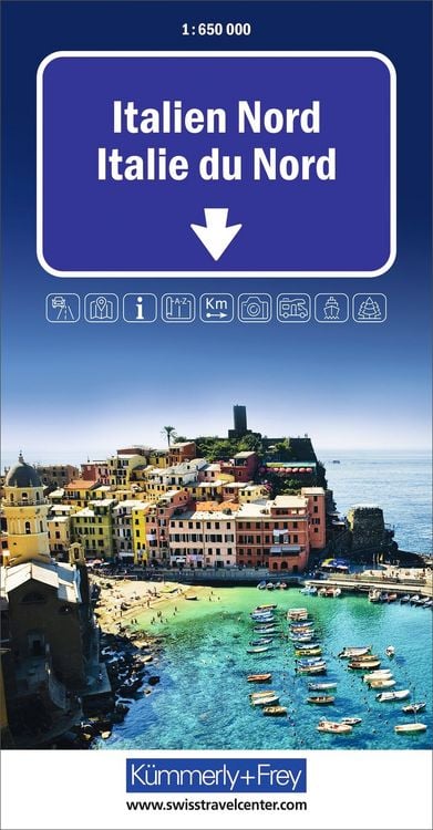 Produktbild: K&uuml;mmerly+Frey Strassenkarte Italien Nord 1:650.000