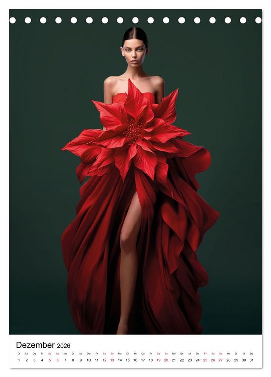 Produktbild: Floral Couture (Tischkalender 2026 DIN A5 hoch), CALVENDO Monatskalender