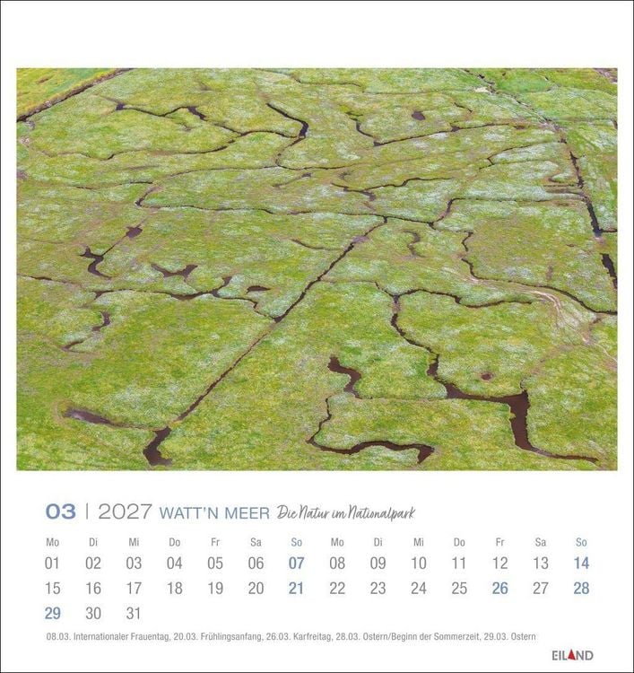 Produktbild: Watt'n Meer Postkartenkalender 2027 - Die Natur im Nationalpark