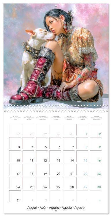 Produktbild: Women with tattoos - Inspired by Asia and the Manga style (Wall Calendar 2026 12 &times; 12 Inch) CALVENDO 12 Month Wall Calendar