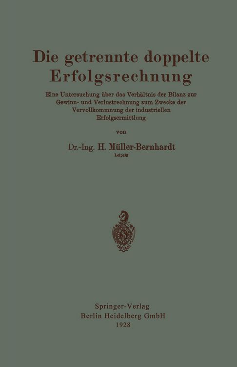 Produktbild: Die getrennte doppelte Erfolgsrechnung