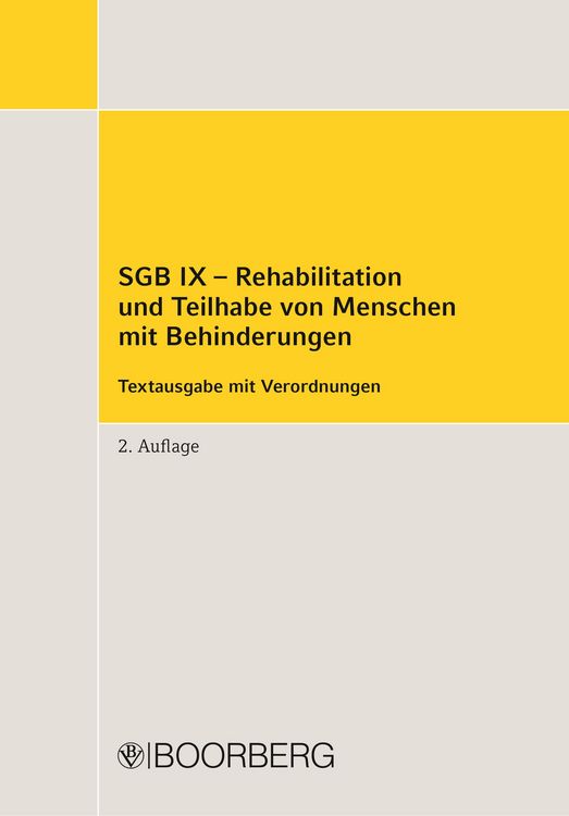 Produktbild: SGB IX - Rehabilitation und Teilhabe von Menschen mit Behinderungen