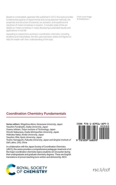 Produktbild: Metal Ions and Complexes in Solution