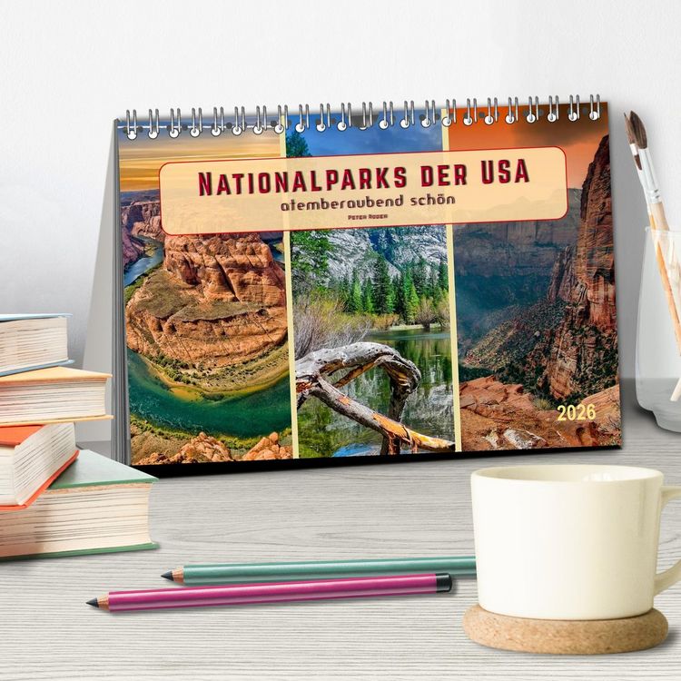 Produktbild: Nationalparks der USA - atemberaubend sch&ouml;n (Tischkalender 2026 DIN A5 quer), CALVENDO Monatskalender