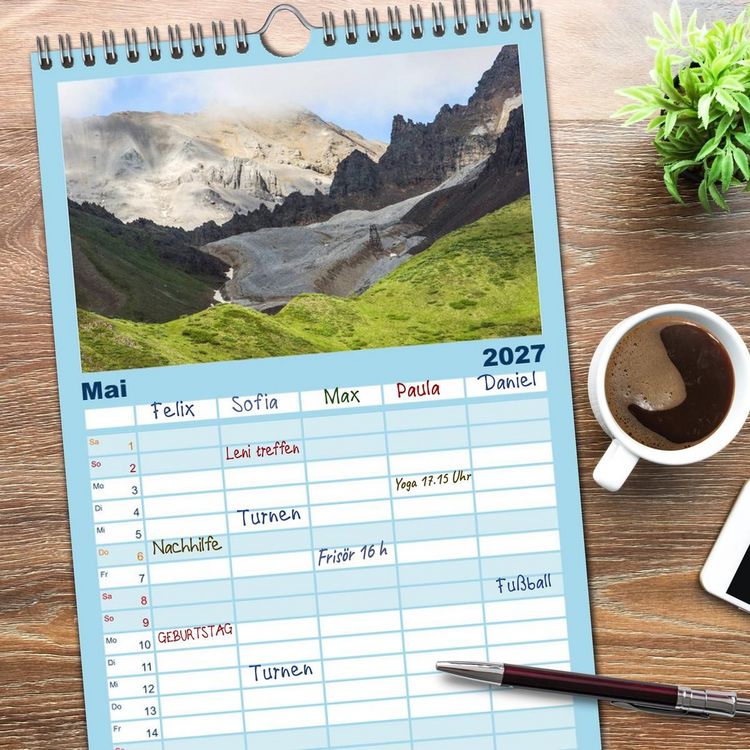 Produktbild: Familienplaner 2027 - Der Alaska Kalender mit 5 Spalten (Wandkalender, 21 x 45 cm) CALVENDO