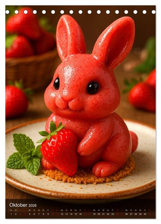 Produktbild: Tierische Desserts (Tischkalender 2026 DIN A5 hoch), CALVENDO Monatskalender