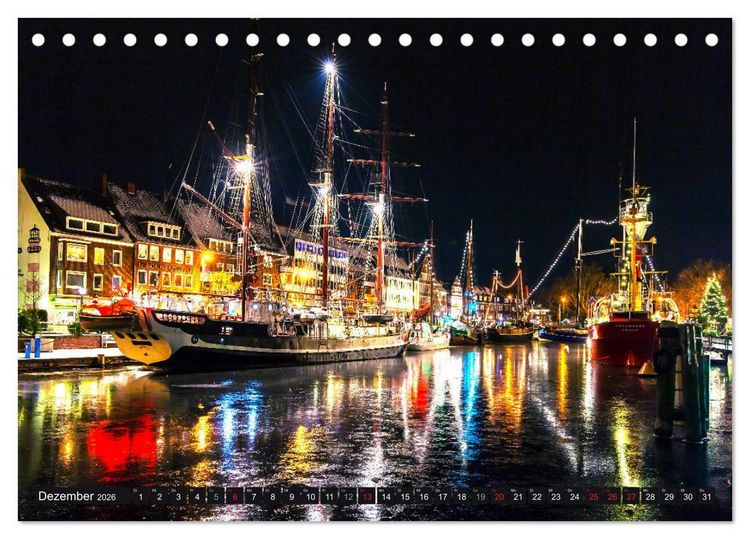 Produktbild: EMDEN maritime Seehafenstadt (Tischkalender 2026 DIN A5 quer), CALVENDO Monatskalender