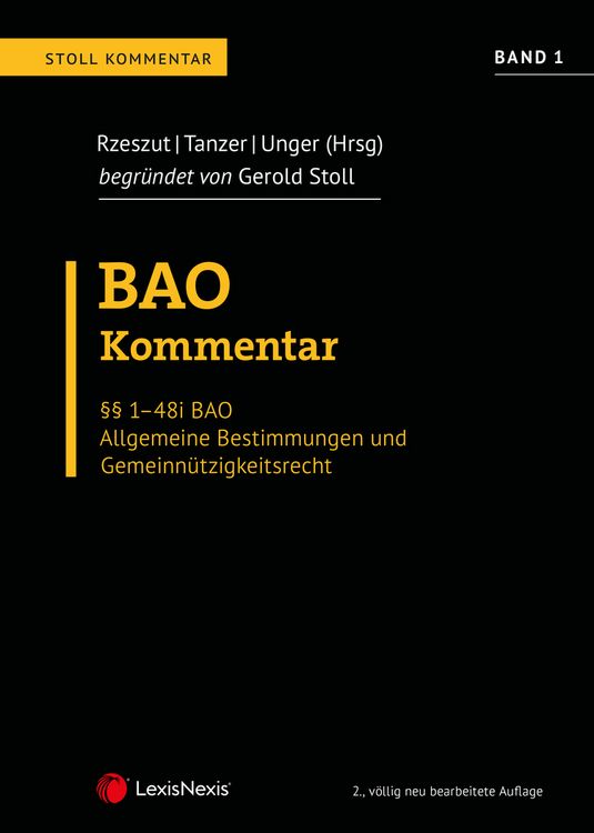 Produktbild: BAO Bundesabgabenordnung &ndash; Stoll Kommentar Band 1