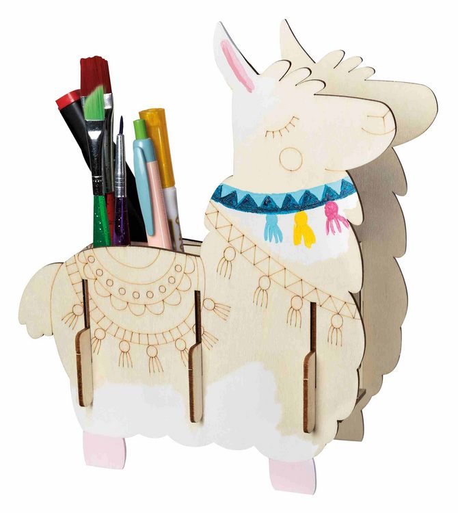 Produktbild: PEBARO 477/2 - Holzbausatz Stiftehalter Lama, Laser cut