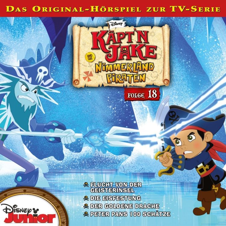 Produktbild: 18: Flucht von der Geisterinsel / Die Eisfestung / Der goldene Drache / Peter Pans 100 Sch&auml;tze (H&ouml;rspiel zur Disney TV-Serie)
