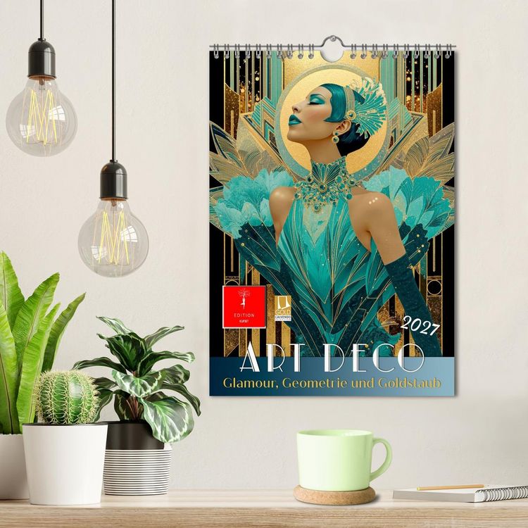 Produktbild: Art Deco - Glamour, Geometrie und Goldstaub (Wandkalender 2027 DIN A4 hoch), CALVENDO Monatskalender