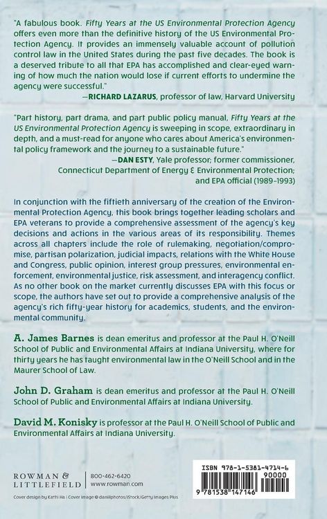 Produktbild: Fifty Years at the US Environmental Protection Agency