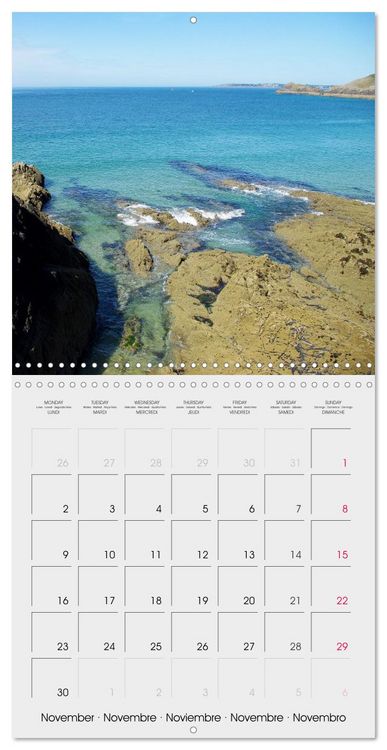 Produktbild: Balade en Finist&egrave;re (Calendrier mural carr&eacute; 2026 30x30 cm) Calendrier double avec une page pour vos prises de notes