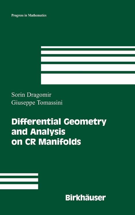 Produktbild: Differential Geometry and Analysis on CR Manifolds