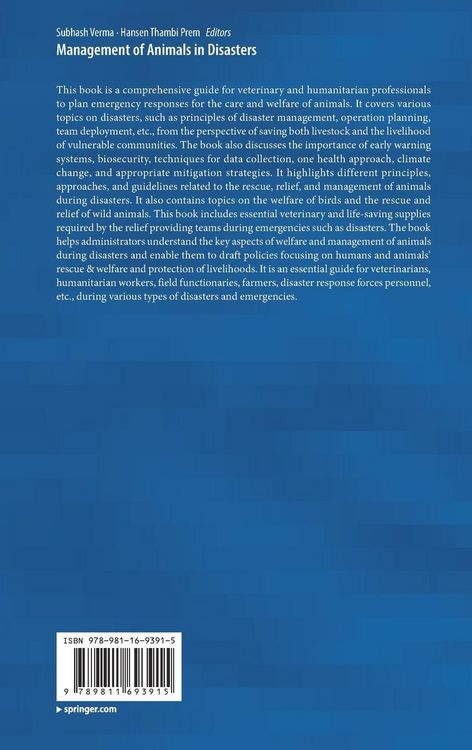 Produktbild: Management of Animals in Disasters
