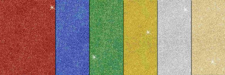 Produktbild: URSUS Moosgummi "Glitter - Klassik", 20 x 30 cm, sortiert