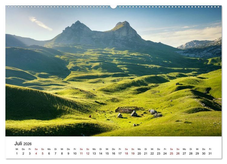 Produktbild: Montenegro - Im Land der schwarzen Berge (hochwertiger Premium Wandkalender 2026 DIN A2 quer), Kunstdruck in Hochglanz