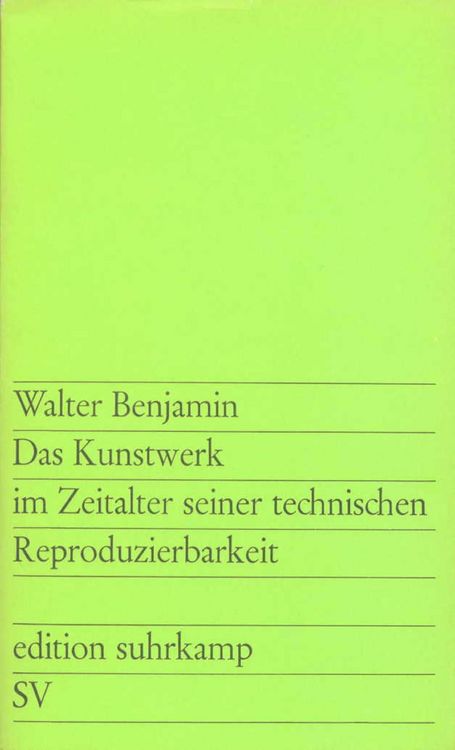 Produktbild: Das Kunstwerk im Zeitalter seiner technischen Reproduzierbarkeit