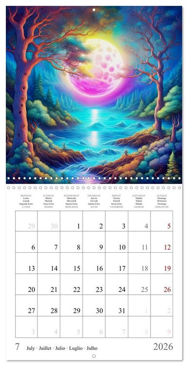 Produktbild: Nuits exotiques (Calendrier mural carr&eacute; 2026 30x30 cm) Calendrier double avec une page pour vos prises de notes