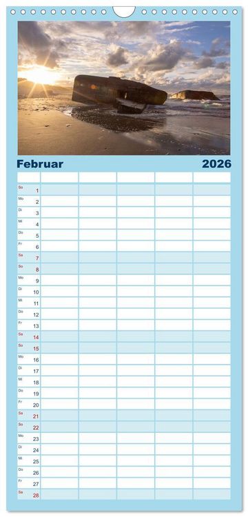 Produktbild: Familienplaner 2026 - D&auml;nemarks Nordseezauber mit 5 Spalten (Wandkalender, 21 x 45 cm) CALVENDO