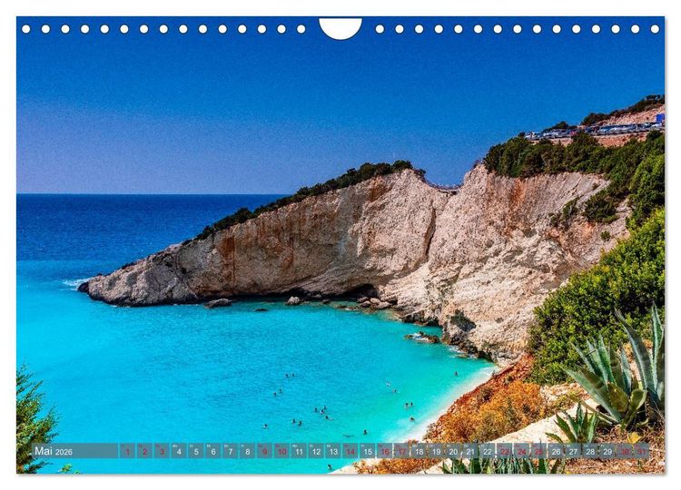 Produktbild: Lefkada - die wei&szlig;e Perle im Ionischen Meer (Wandkalender 2026 DIN A4 quer), CALVENDO Monatskalender