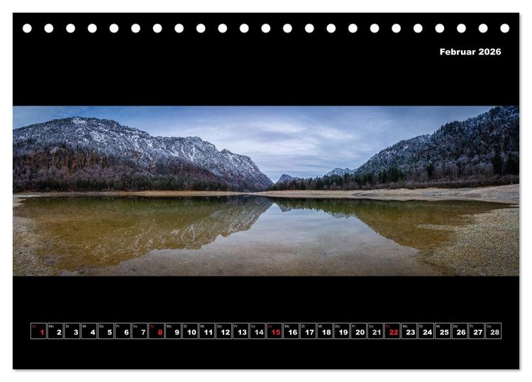 Produktbild: Weitblicke - Panoramen (Tischkalender 2026 DIN A5 quer), CALVENDO Monatskalender