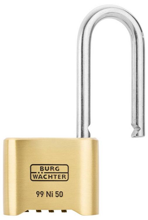 Produktbild: Burg W&auml;chter 37491 Vorh&auml;ngeschloss 51.90mm Messing Zahlenschloss