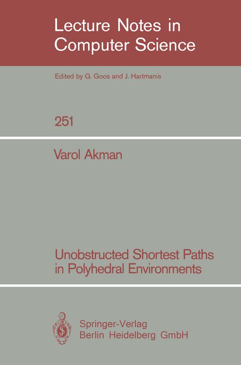 Produktbild: Unobstructed Shortest Paths in Polyhedral Environments