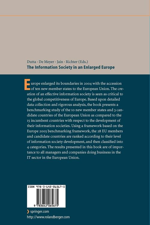 Produktbild: The Information Society in an Enlarged Europe