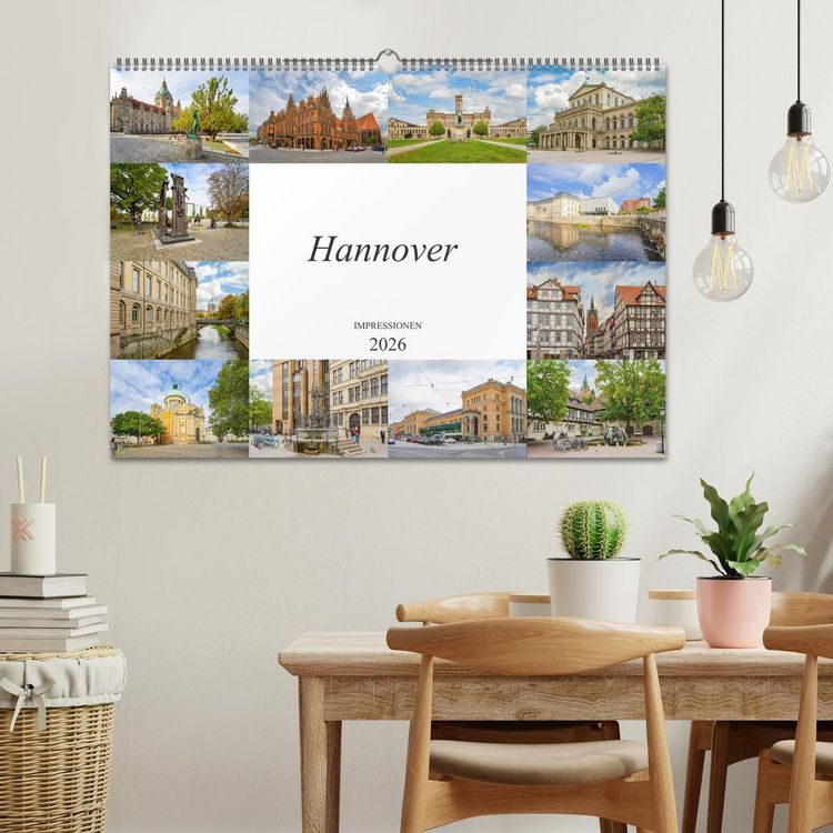 Produktbild: Hannover Stadtansichten (Wandkalender 2026 DIN A2 quer), CALVENDO Monatskalender