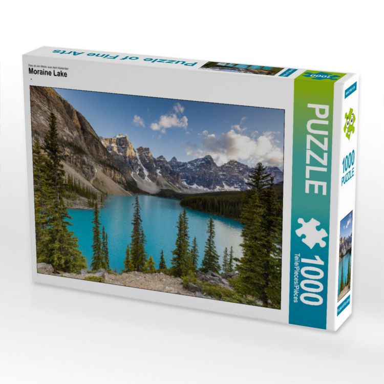Produktbild: CALVENDO Puzzle Moraine Lake | 1000 Teile Lege-Gr&ouml;&szlig;e 64x48cm Foto-Puzzle f&uuml;r gl&uuml;ckliche Stunden