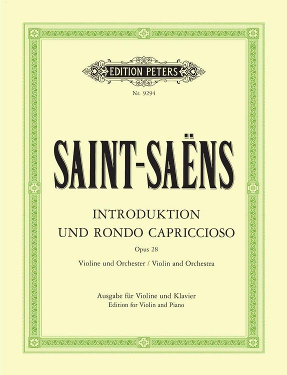 Produktbild: Introduction and Rondo capriccioso Op. 28 (Edition for Violin and Piano)